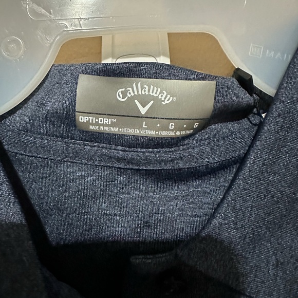 Women’s Vneck golf sleeveless shirt. Blue size sm, med. Half button up - Picture 5 of 6